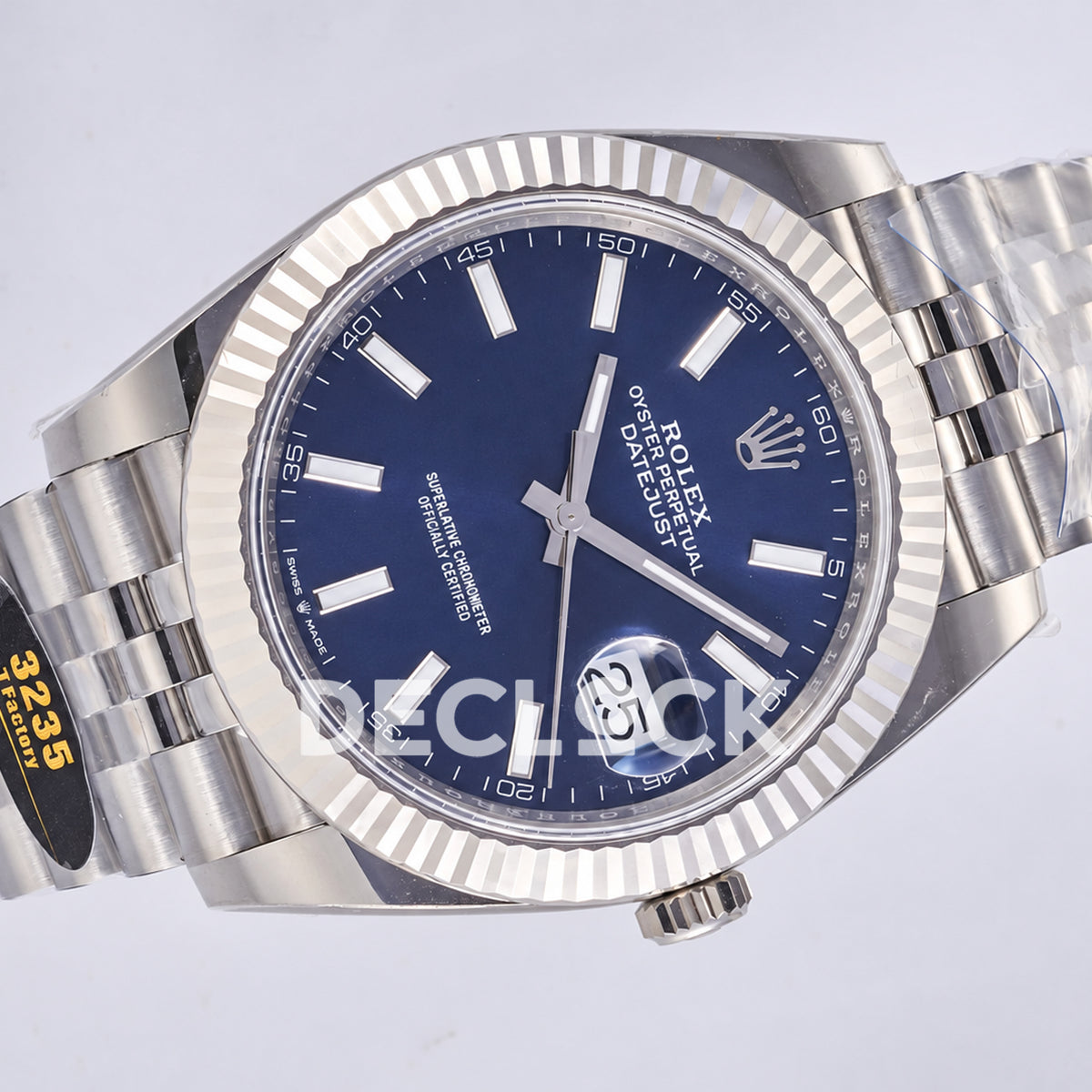Rolex Datejust 41 126334 Blue Stick Dial Jubilee JF JH3235 Free Sprung