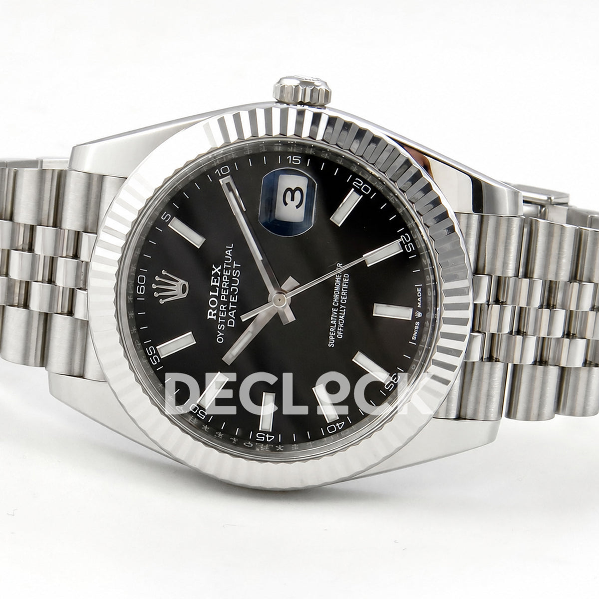 Rolex Datejust 41 126334 Black Stick Dial Jubilee Clean Plus JH3235 Free Sprung