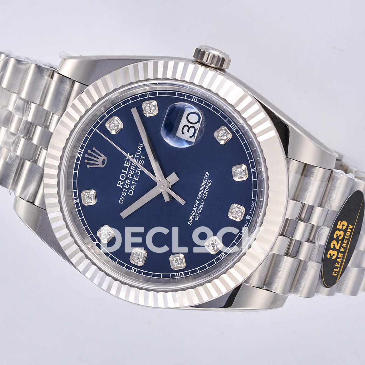 Rolex Datejust 41 126334 Blue Diamond Dial Jubilee JF JH3235 Free Sprung