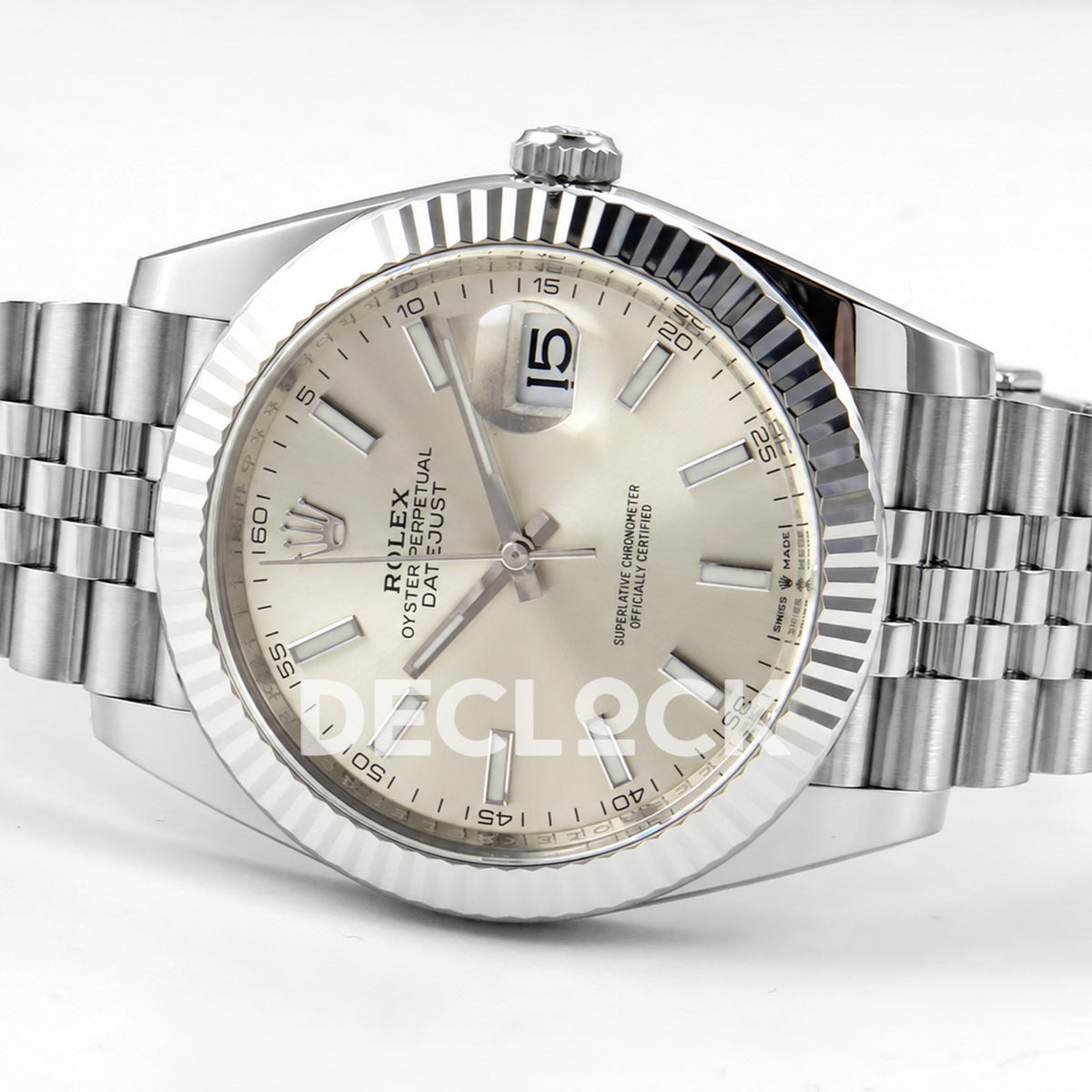 Rolex Datejust 41 126334 Silver Stick Dial Jubilee Clean Plus JH3235 Free Sprung