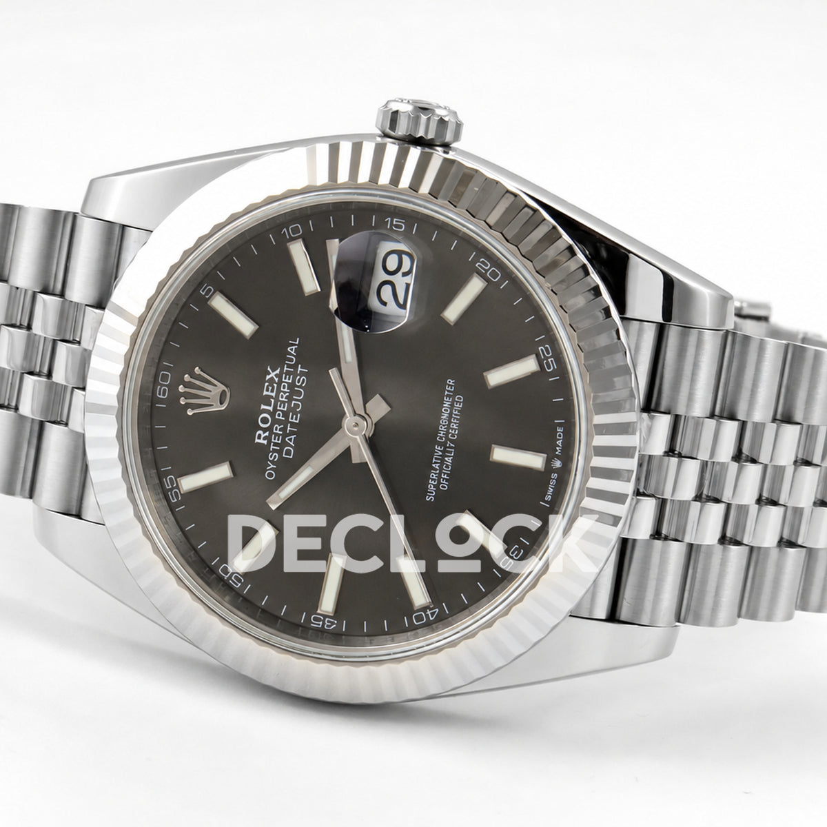 Rolex Datejust 41 126334 Grey Stick Dial Jubilee ERF JH3235 Free Sprung