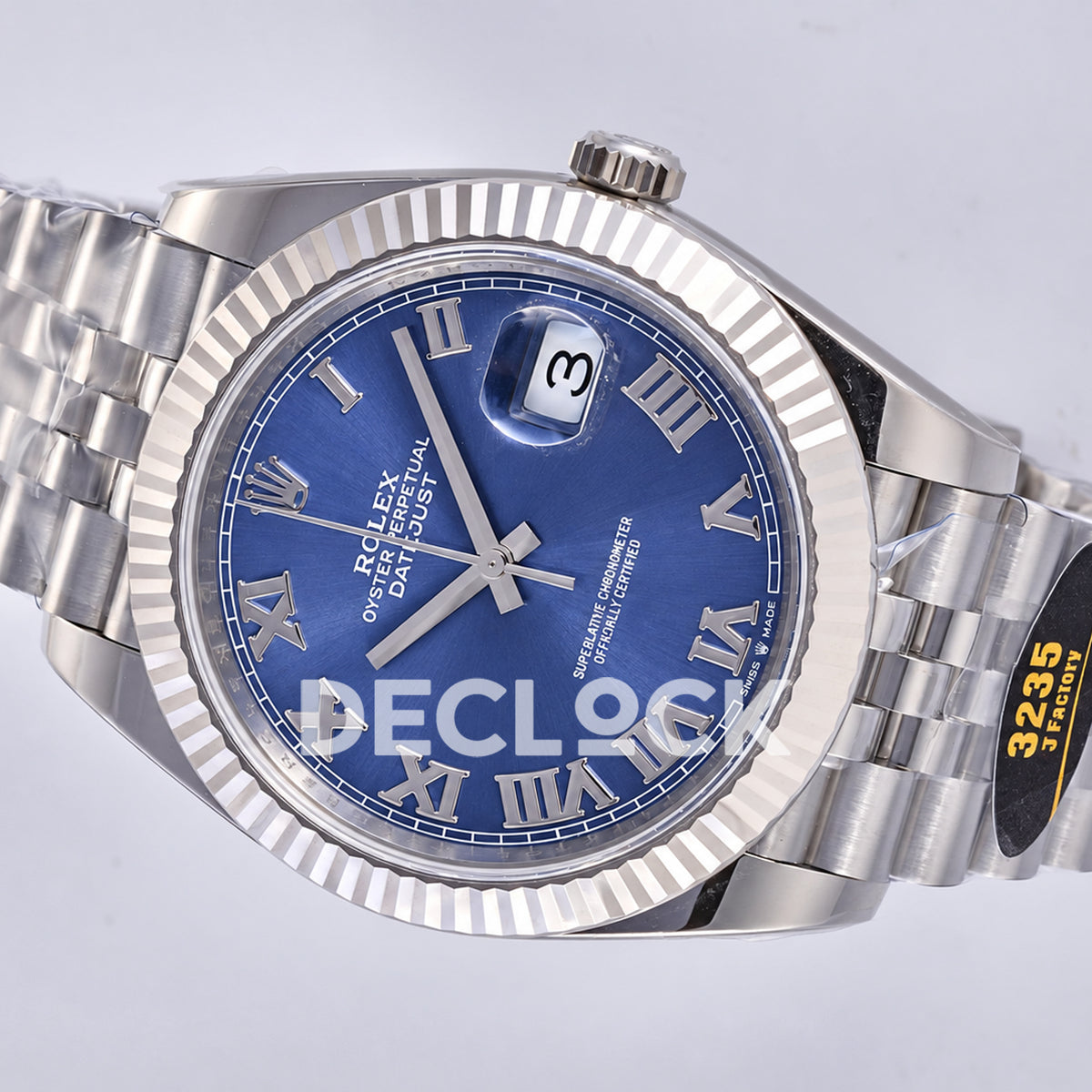 Rolex Datejust 41 126334 Blue Roman Dial Jubilee JF JH3235 Free Sprung