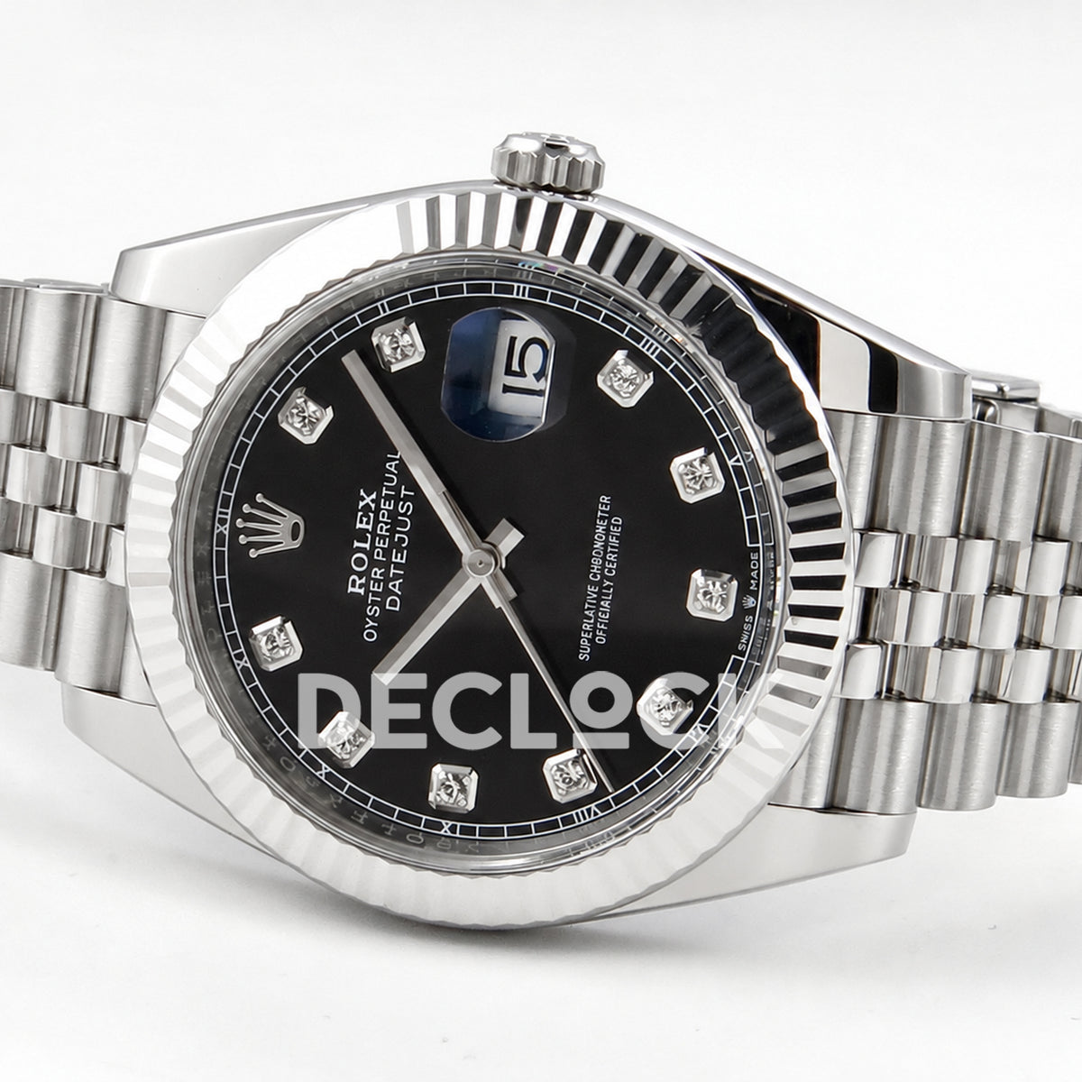 Rolex Datejust 41 126334 Black Diamond Dial Jubilee Clean Plus JH3235 Free Sprung