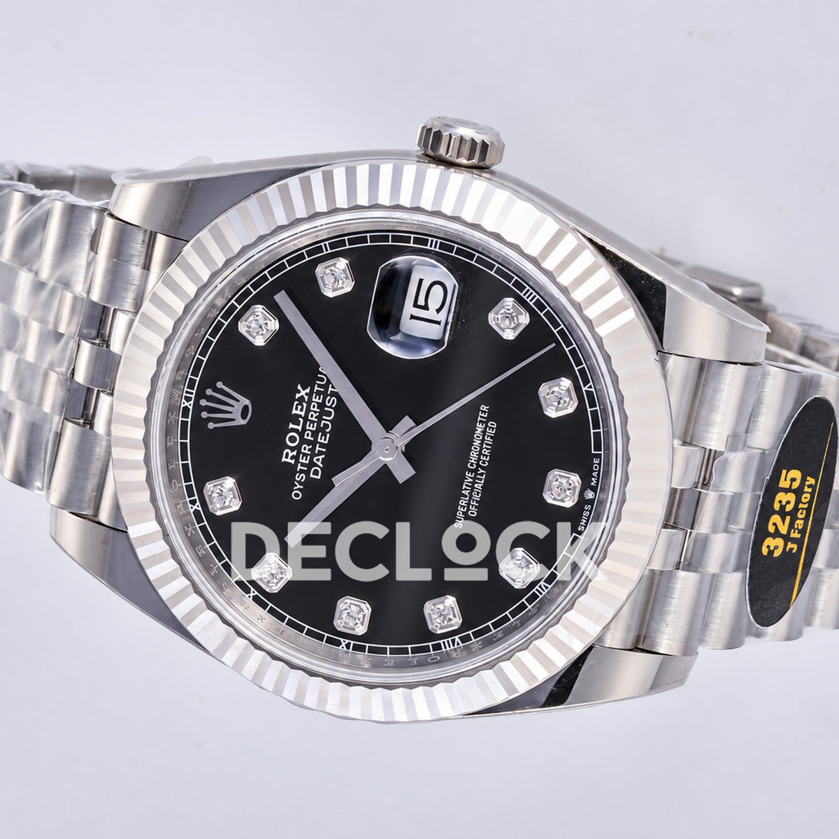 Rolex Datejust 41 126334 Black Diamond Dial Jubilee JF JH3235 Free Sprung