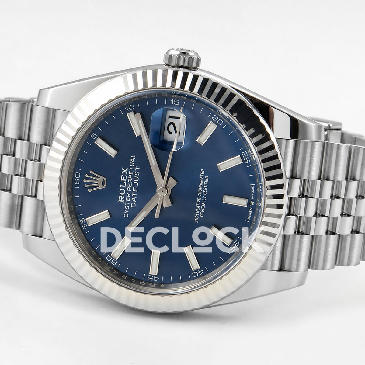 Rolex Datejust 41 126334 Blue Stick Dial Jubilee Clean Plus JH3235 Free Sprung