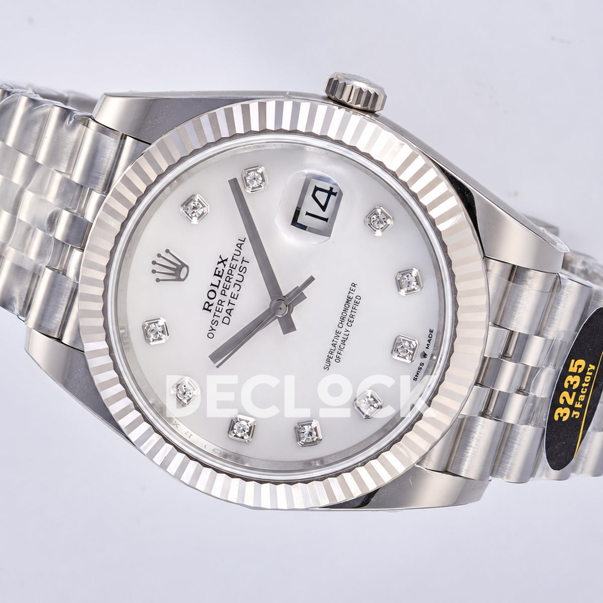 Rolex Datejust 41 126334 White Diamond Dial Jubilee JF JH3235 Free Sprung