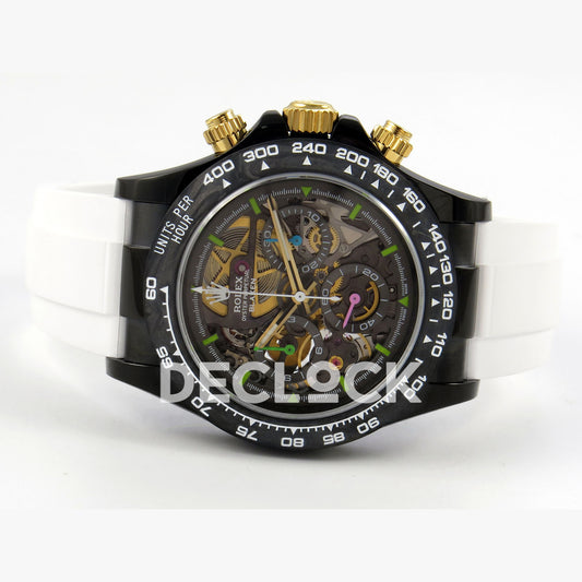 Rolex Daytona Blacken Ceramic Custom PVD SONIC White Rubber SA4130