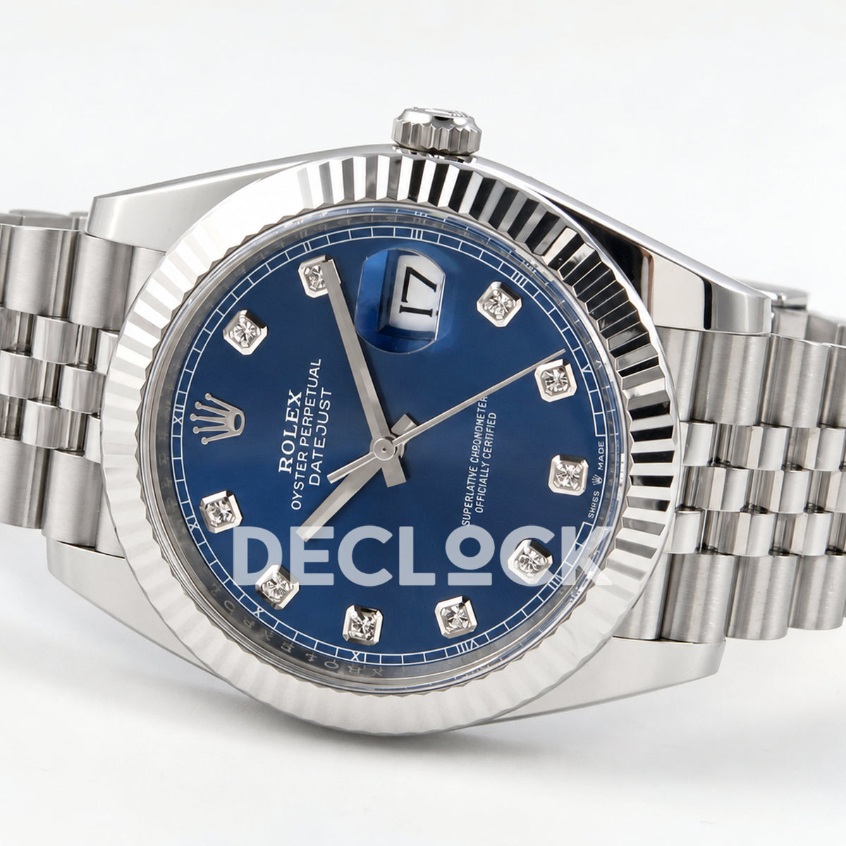 Rolex Datejust 41 126334 Blue Diamond Dial Jubilee Clean Plus JH3235 Free Sprung