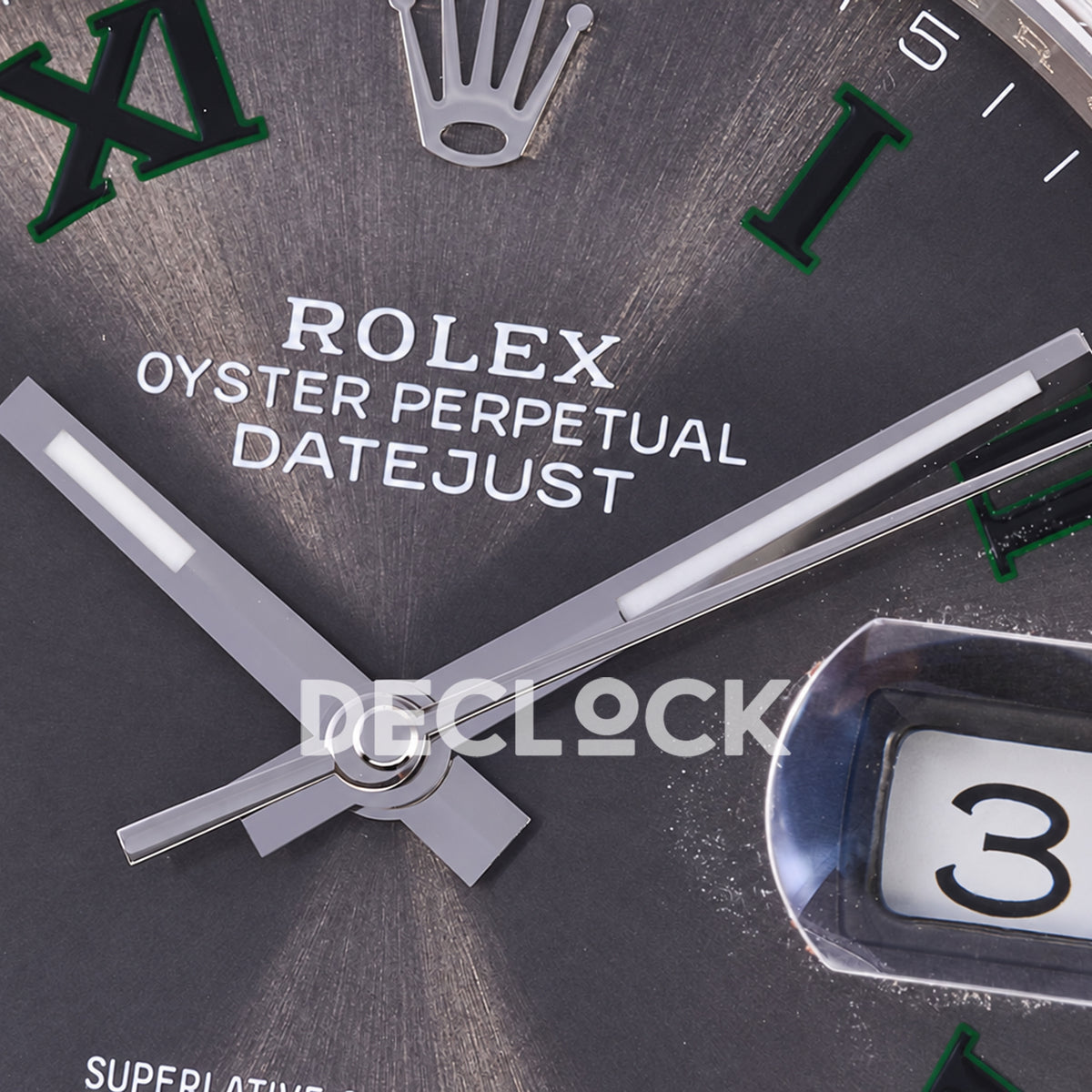 Rolex Datejust 41 126334 Wimbledon Grey Green Roman Dial Jubilee JF JH3235 Free Sprung