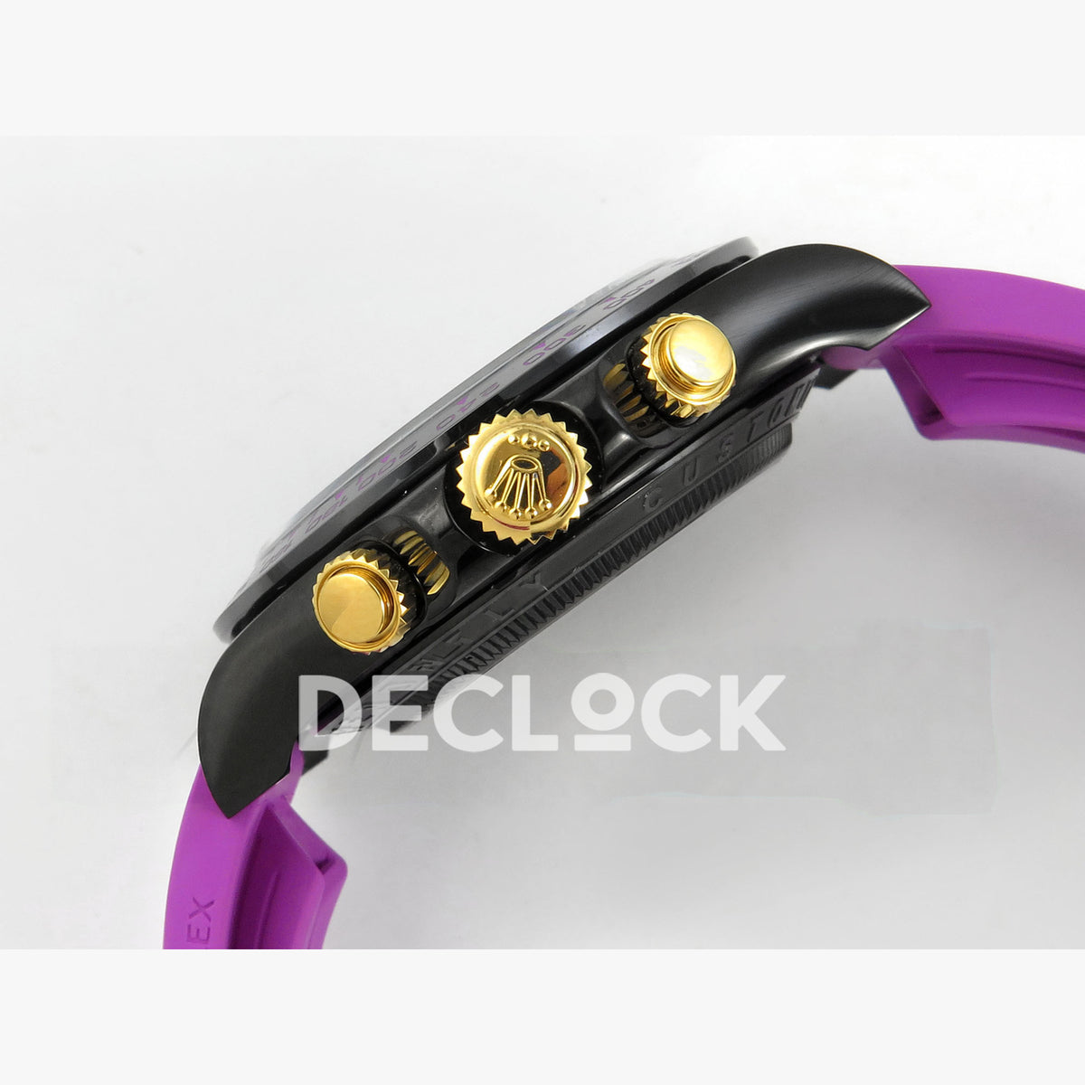 Rolex Daytona Blacken Ceramic Custom PVD SONIC Purple Rubber SA4130