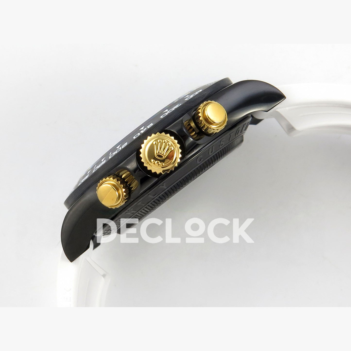 Rolex Daytona Blacken Ceramic Custom PVD SONIC White Rubber SA4130