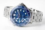 Seamaster Diver 300M SS Blue Ceramic Bezel Blue Dial on SS Bracelet