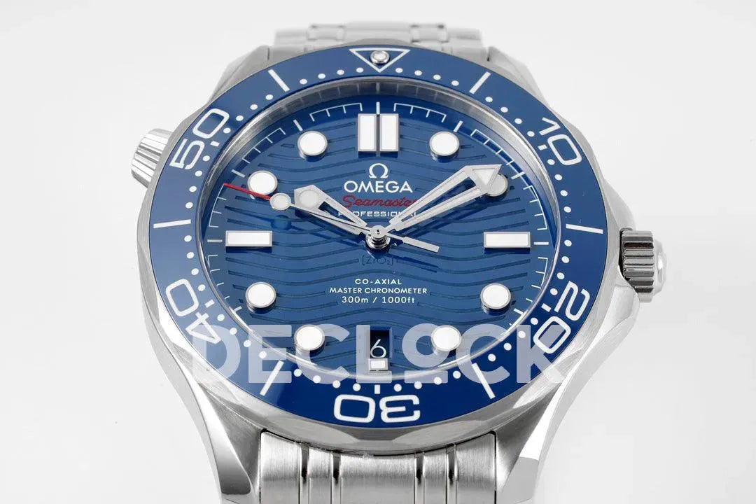 Seamaster Diver 300M SS Blue Ceramic Bezel Blue Dial on SS Bracelet