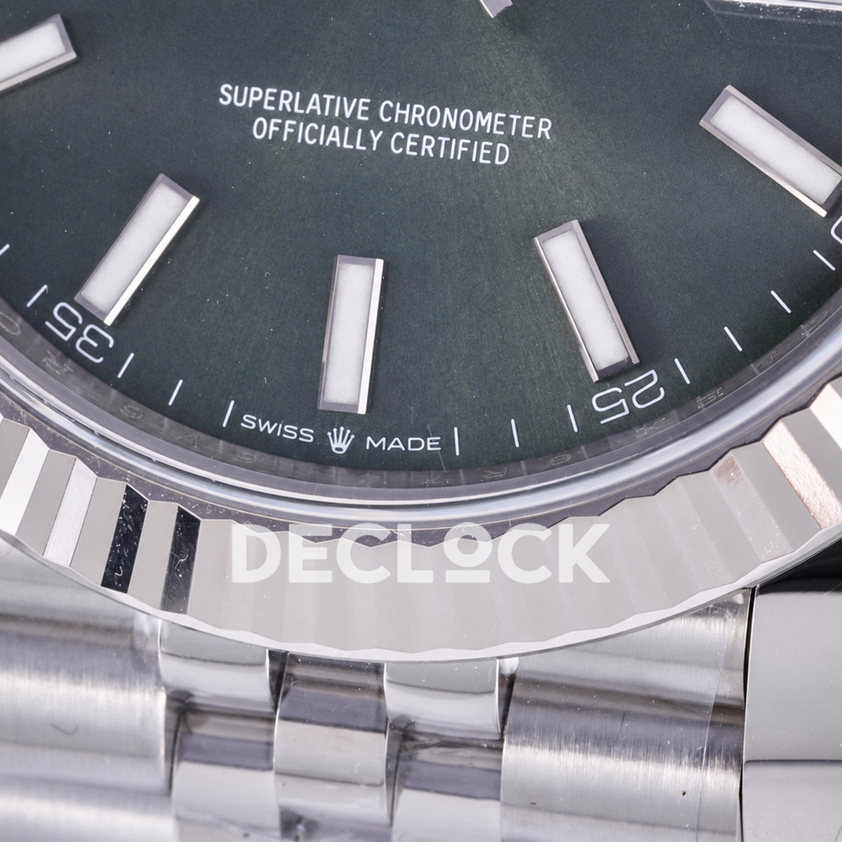 Rolex Datejust 41 126334 Green Stick Dial Jubilee JF JH3235 Free Sprung
