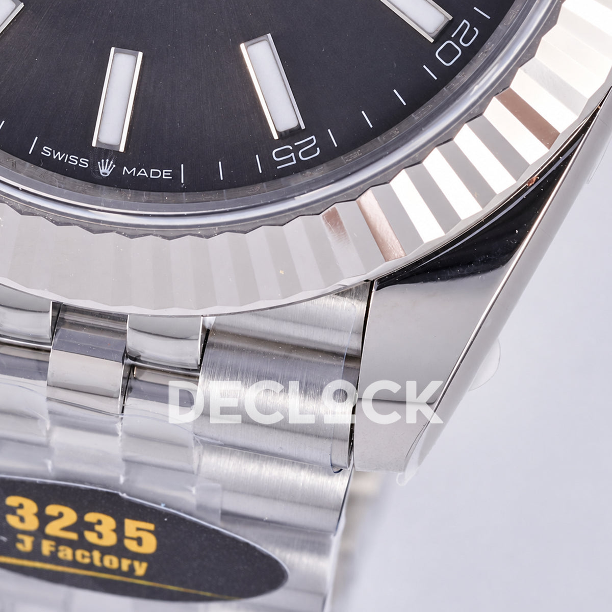 Rolex Datejust 41 126334 Grey Stick Dial Jubilee JF JH3235 Free Sprung