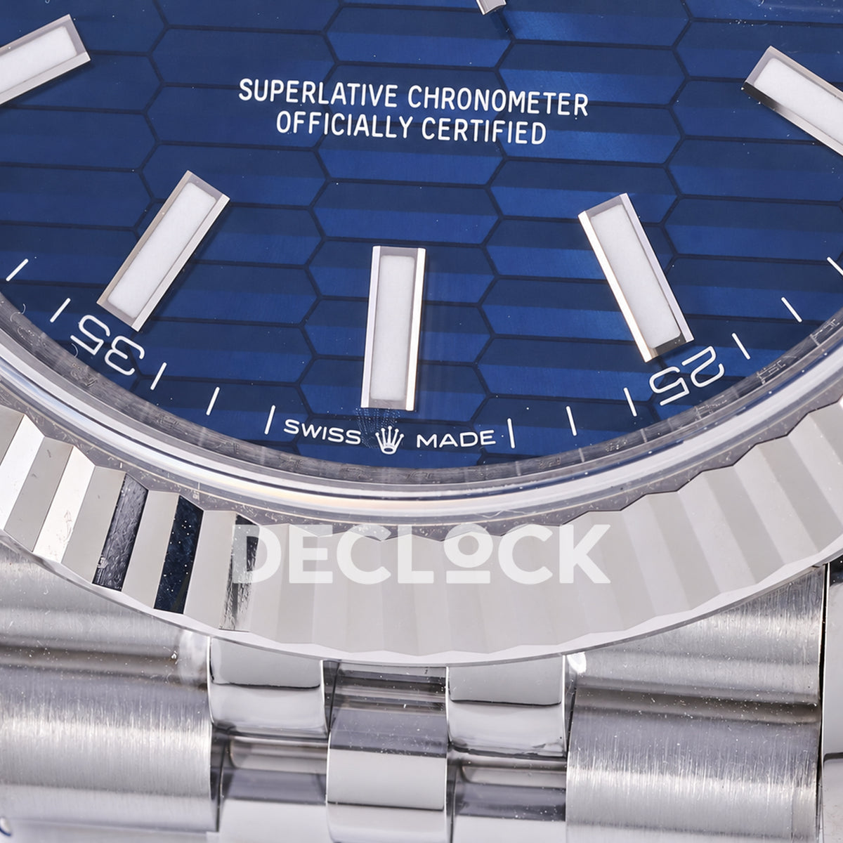 Rolex Datejust 41 126334 Blue Textured Stick Dial Jubilee JF JH3235 Free Sprung