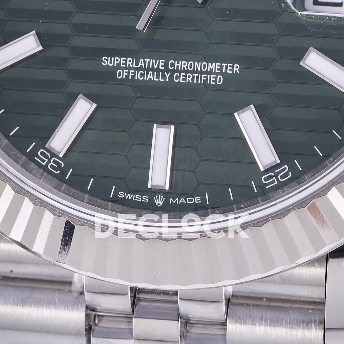 Rolex Datejust 41 126334 Green Textured Stick Dial Jubilee JF JH3235 Free Sprung