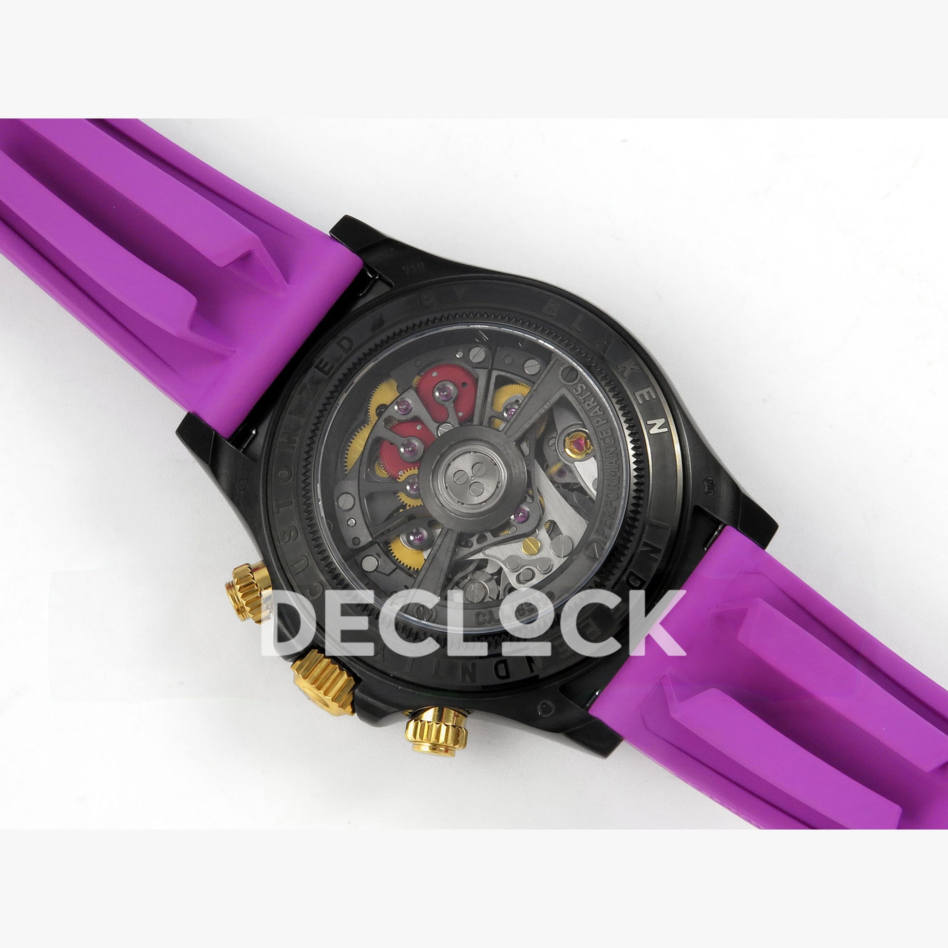 Rolex Daytona Blacken Ceramic Custom PVD SONIC Purple Rubber SA4130