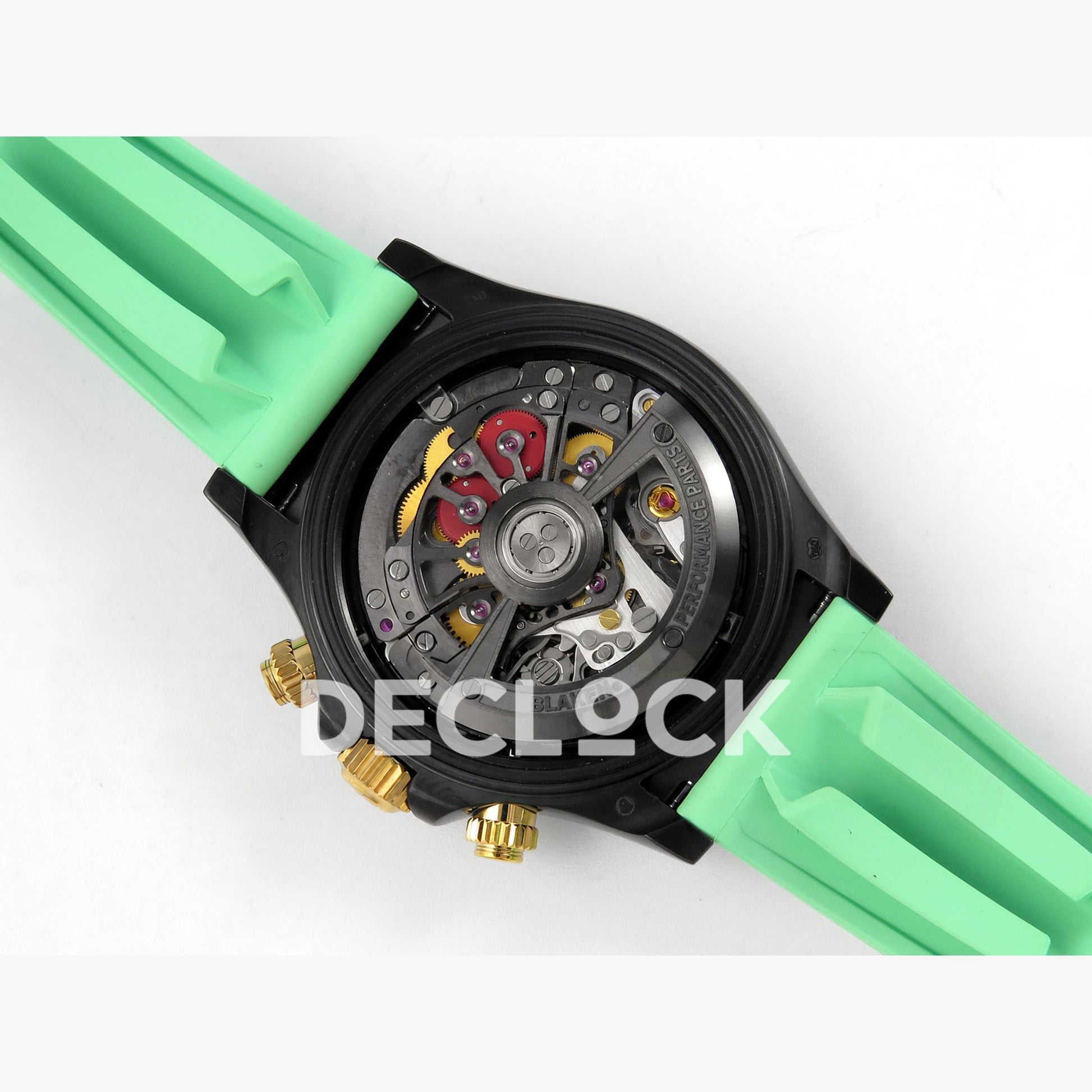 Rolex Daytona Blacken Ceramic Custom PVD SONIC Green Rubber SA4130