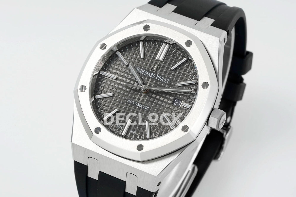 Replica Audemars Pigeut Royal Oak 15400 Best Edition SS/RU Grey Textured Dial APSF |  Declock.