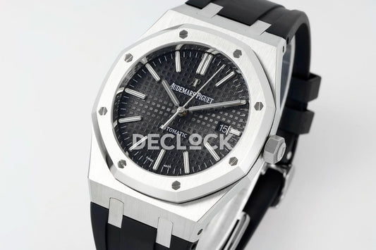 Replica Audemars Pigeut Royal Oak 15400 Best Edition SS/RU Black Textured Dial APSF |  Declock.