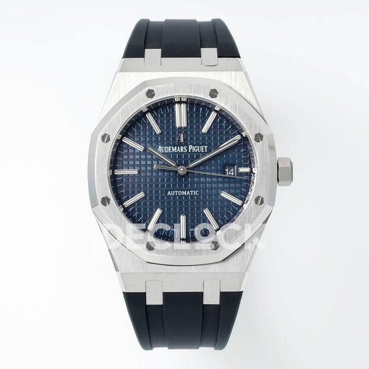 Replica Audemars Pigeut Royal Oak 15400 Best Edition SS/RU Blue Textured Dial APSF |  Declock.
