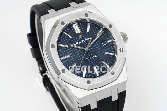Replica Audemars Pigeut Royal Oak 15400 Best Edition SS/RU Blue Textured Dial APSF |  Declock.