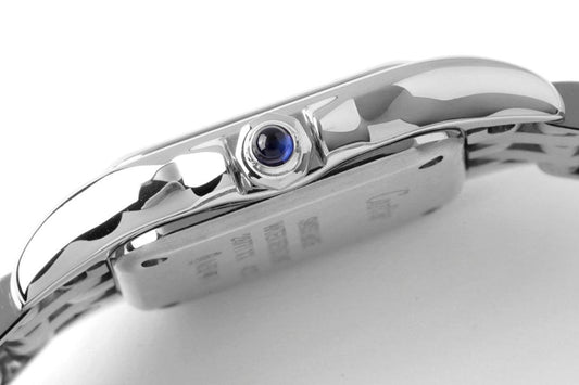 Replica Cartier Panthère Ladies 22mm SS White Dial on SS Bracelet Ronda Quartz | Declock.
