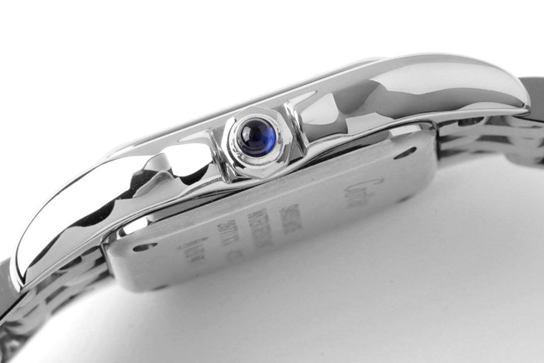 Replica Cartier Panthère Ladies 22mm SS White Dial on SS Bracelet Ronda Quartz |  Declock.