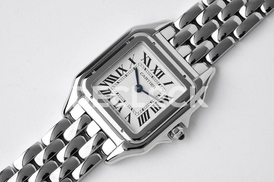 Replica Cartier Panthère 27mm BVF 1:1 Best Edition SS White Dial on SS Bracelet Ronda Quartz | Declock.