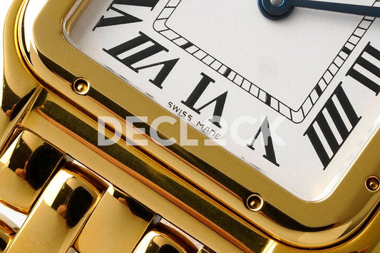 Replica Cartier Panthère 27mm BVF 1:1 Best Edition YG White Dial on YG Bracelet Ronda Quartz | Declock.