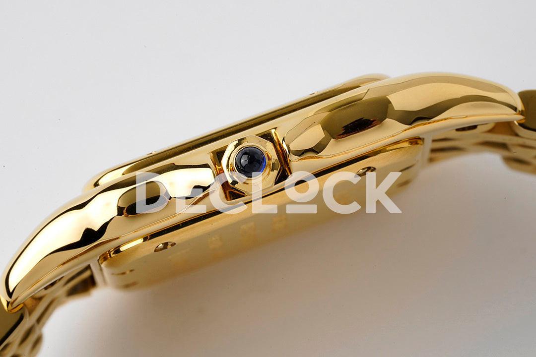 Replica Cartier Panthère 27mm BVF 1:1 Best Edition YG White Dial on YG Bracelet Ronda Quartz |  Declock.