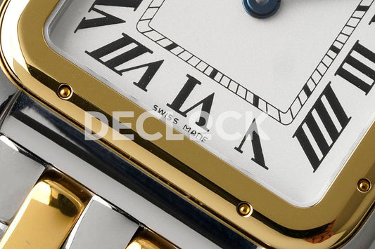 Replica Cartier Panthère Ladies 27mm YG/SS BVF 1:1 Best Edition White Dial on YG/SS Bracelet Ronda Quartz | Declock.