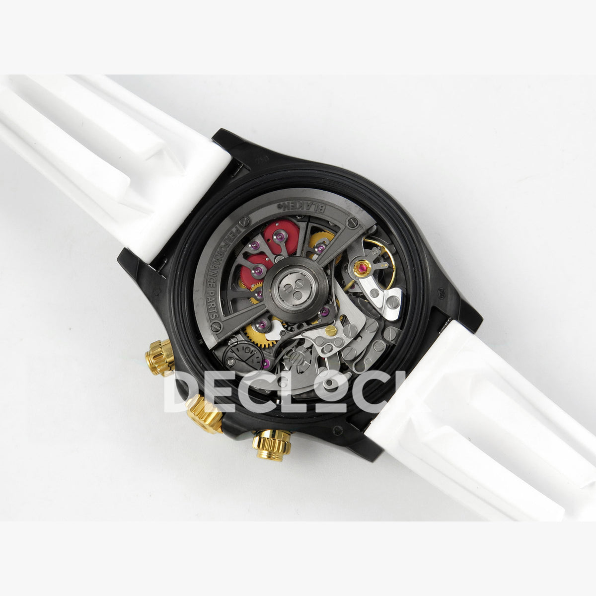 Rolex Daytona Blacken Ceramic Custom PVD SONIC White Rubber SA4130