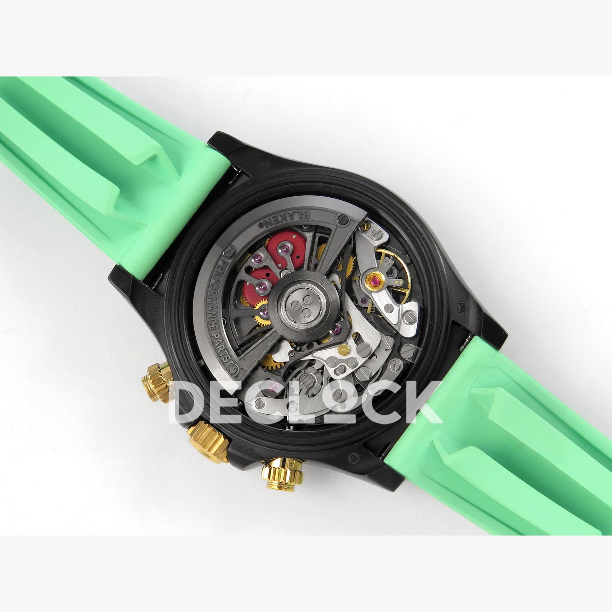 Rolex Daytona Blacken Ceramic Custom PVD SONIC Green Rubber SA4130
