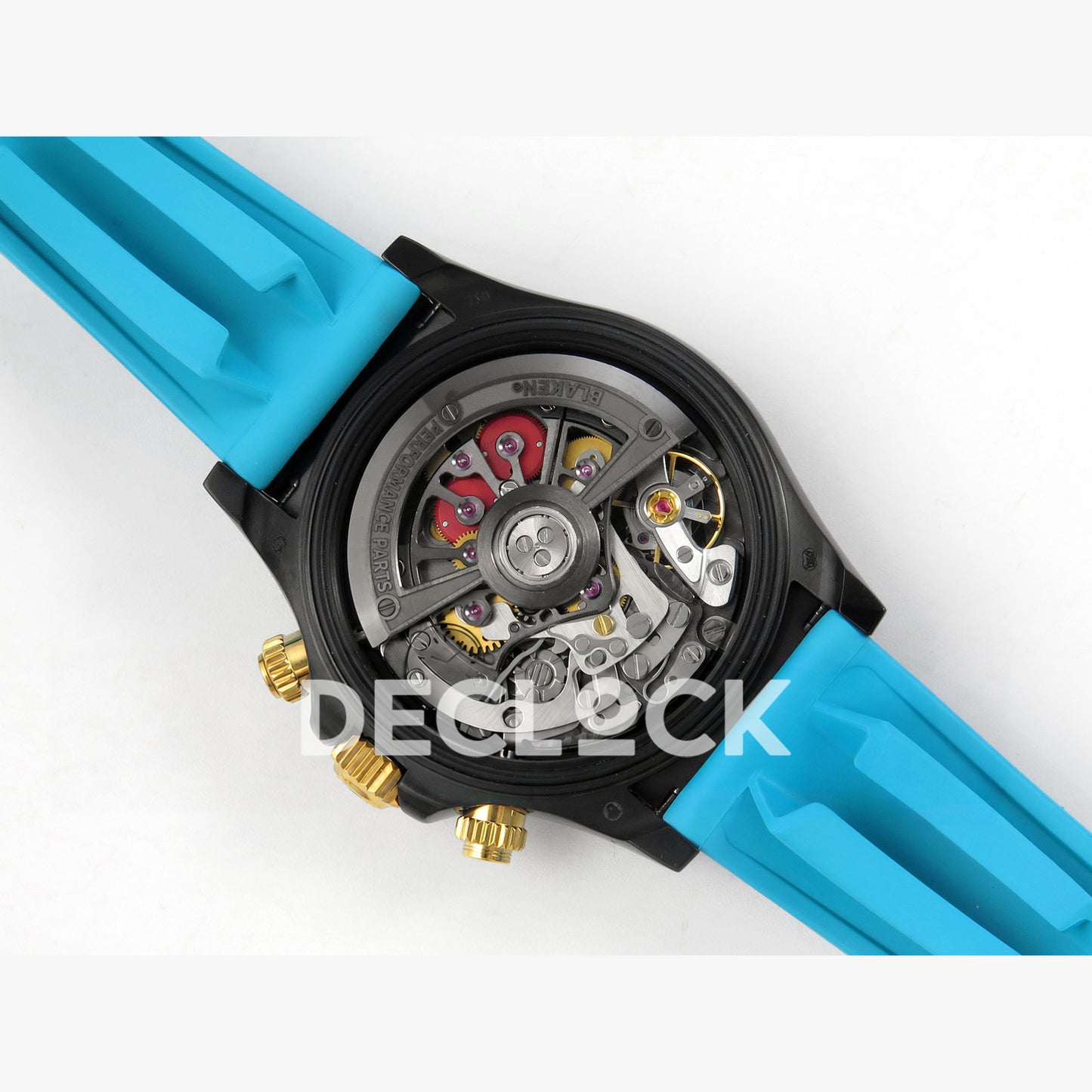Super Clone Rolex Daytona 126515 Black/RG Stick Dial on Oysterflex Strap DD4131