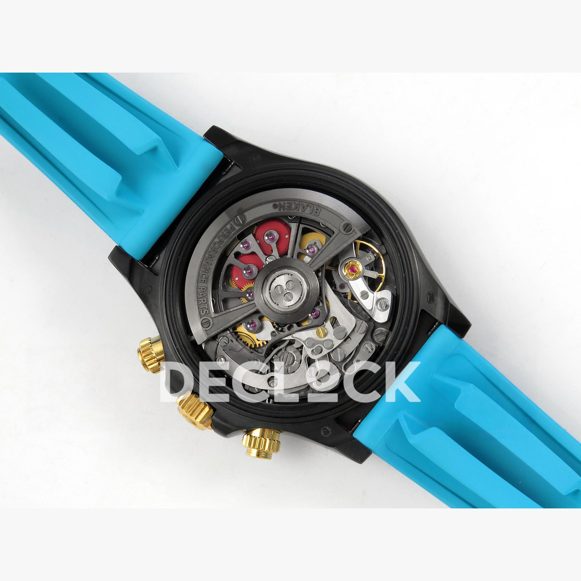 Super Clone Rolex Daytona 126515 Black/RG Stick Dial on Oysterflex Strap DD4131