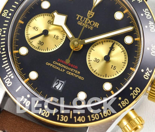 Replica Tudor Black Bay Chrono S&G Ref: M79363N on Leather Strap |  Declock.