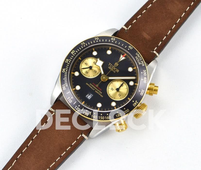 Replica Tudor Black Bay Chrono S&G Ref: M79363N on Leather Strap |  Declock.
