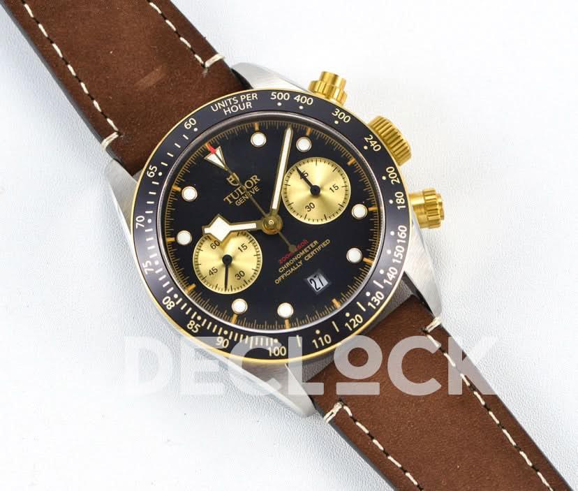 Replica Tudor Black Bay Chrono S&G Ref: M79363N on Leather Strap |  Declock.