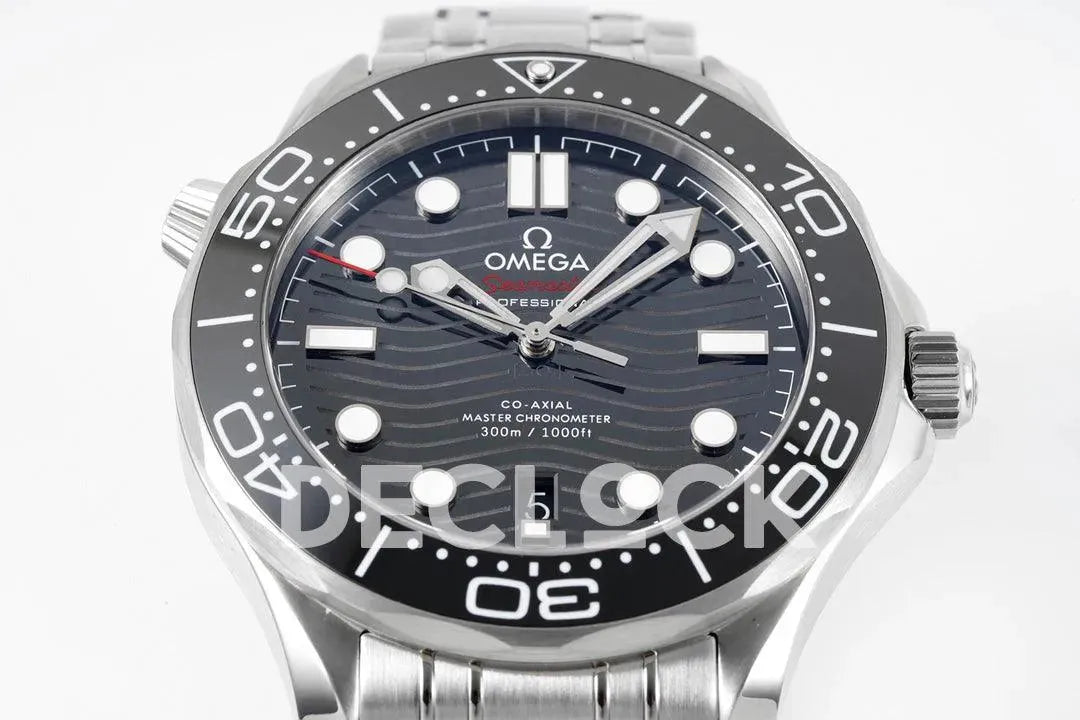 Seamaster Diver 300M SS Black Ceramic Bezel Black Dial on SS Bracelet