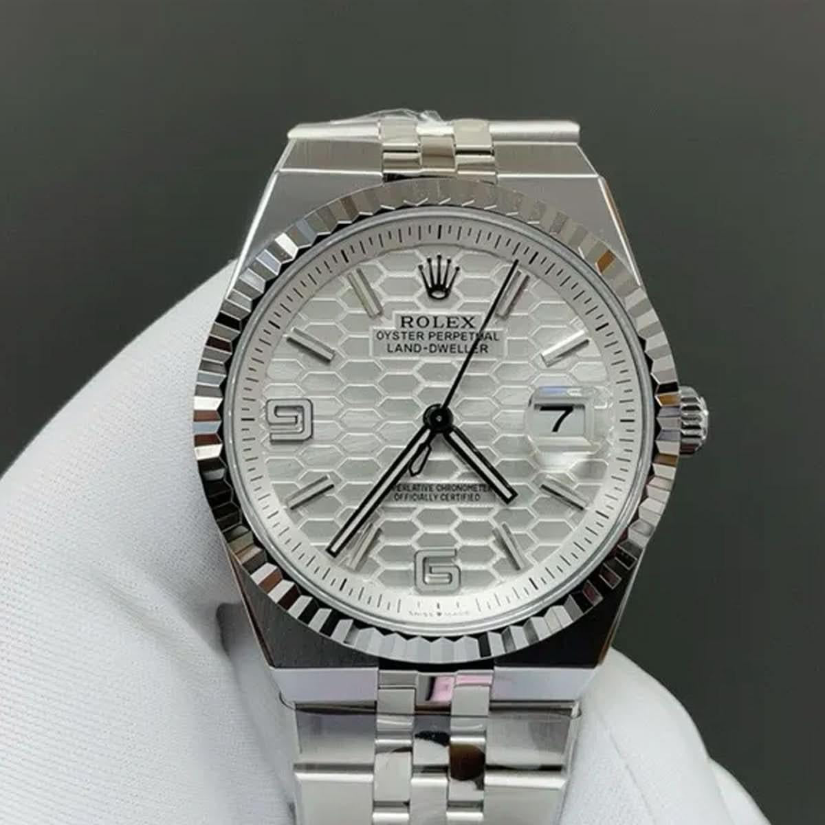 Replica Rolex Land-Dweller 40mm 127334 WG in White Dial |  Declock.