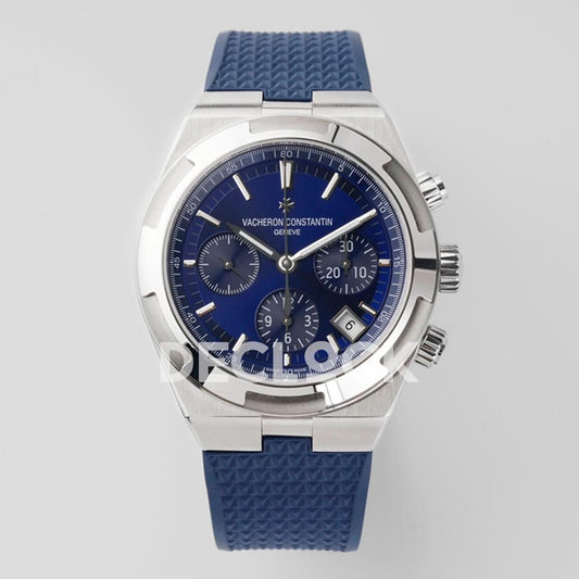 Replica Vacheron Constantin Overseas 5520V WG Blue Dial On Blue Rubber Strap |  Declock.