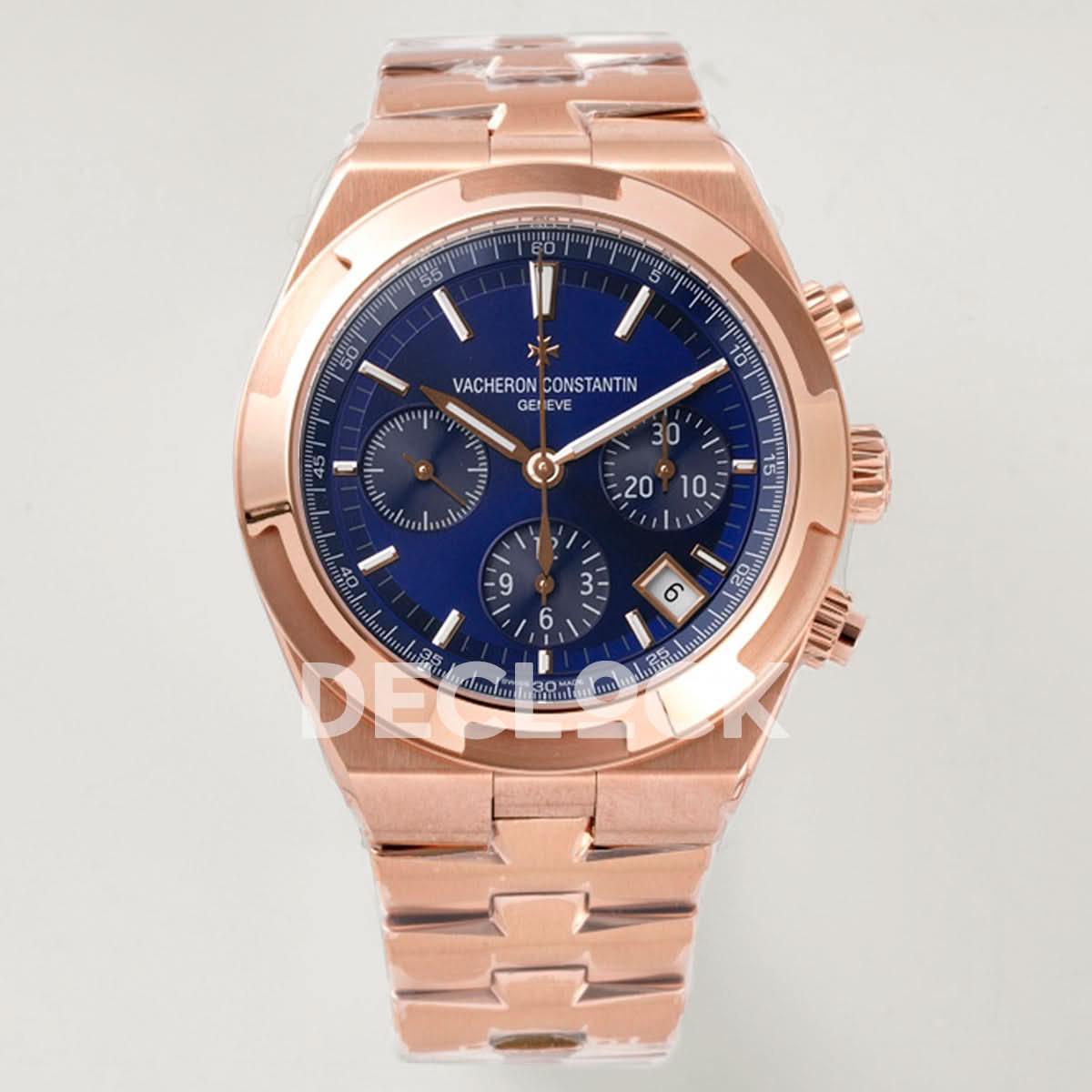 Replica Vacheron Constantin Overseas 5520V RG Blue Dial On RG |  Declock.