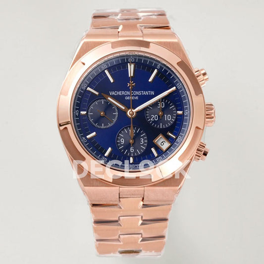 Replica Vacheron Constantin Overseas 5520V RG Blue Dial On RG |  Declock.