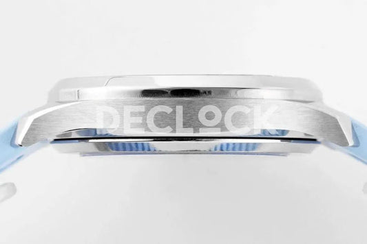 Replica Pattek Philippe Aquanaut 5068 SS Blue Textured Dial on Blue Rubber Strap |  Declock.