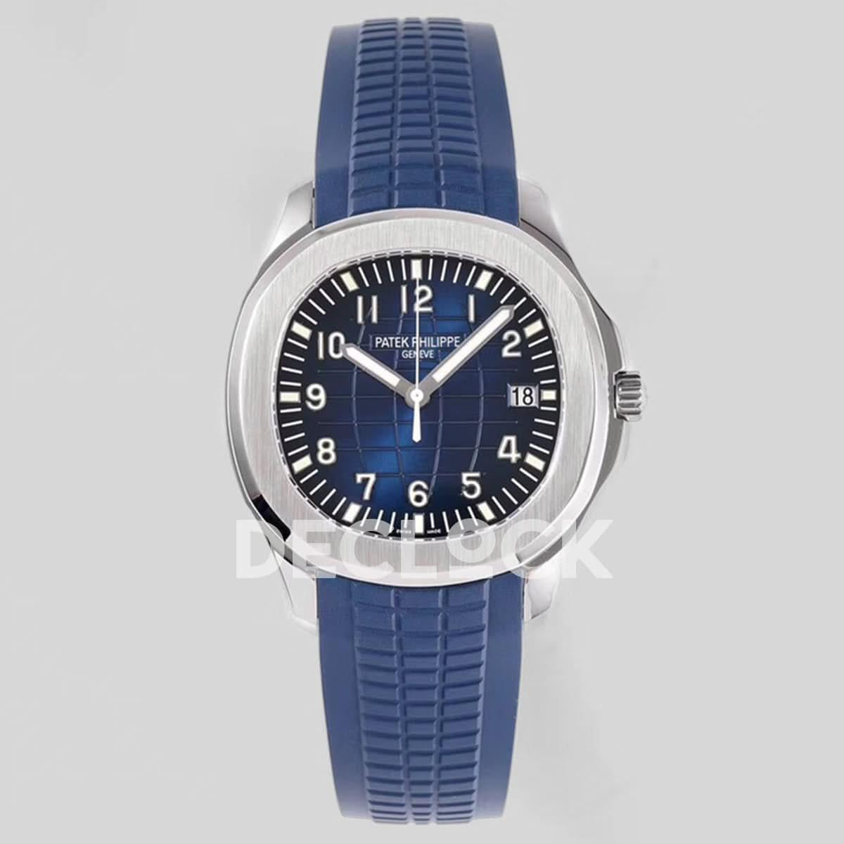 Replica Pattek Philippe Aquanaut 5168G Blue Dial in White Gold |  Declock.