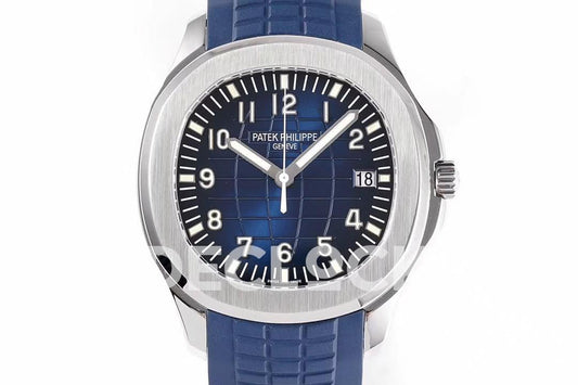 Replica Pattek Philippe Aquanaut 5168G Blue Dial in White Gold |  Declock.