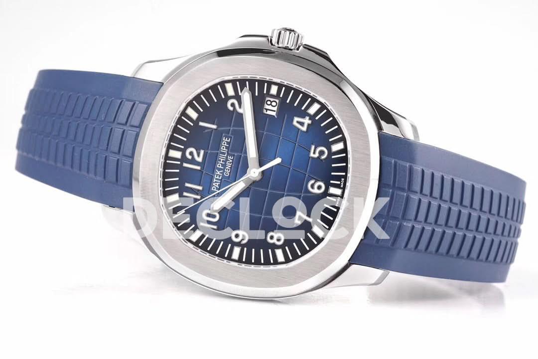Replica Pattek Philippe Aquanaut 5168G Blue Dial in White Gold |  Declock.