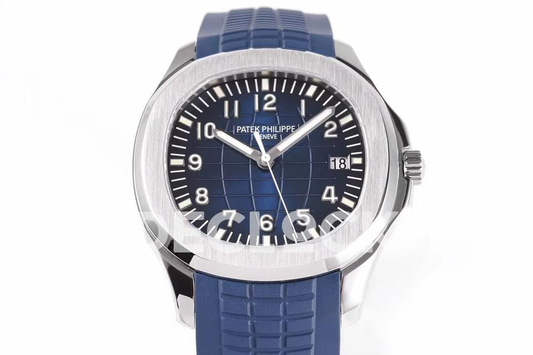 Replica Pattek Philippe Aquanaut 5168G Blue Dial in White Gold |  Declock.
